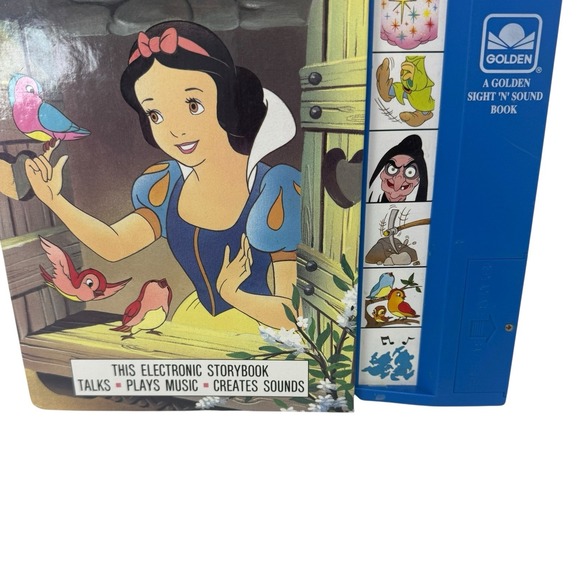 Golden Sound Story Disney Snow White Seven Dwarfs Book 1991 DOES NOT WORK - Picture 3 of 6